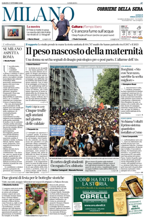 Cover of Corriere della Sera (Milano)