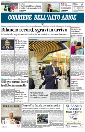 Cover of Corriere dell'Alto Adige