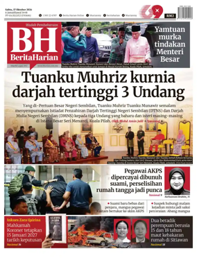 Cover of Berita Harian