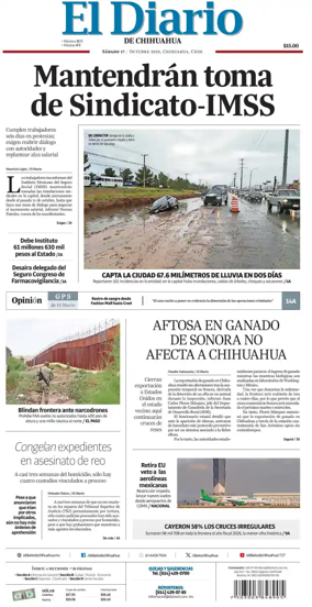 Cover of El Diario de Chihuahua
