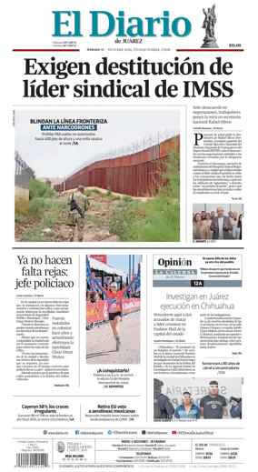 Cover of El Diario de Juarez