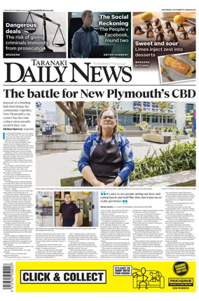 Cover of Taranaki Daily News