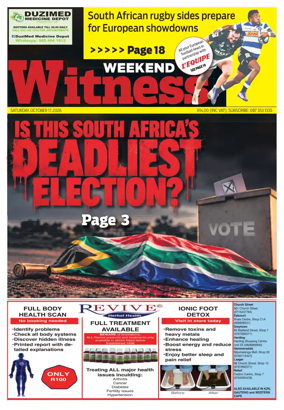 Cover of The Weekend Witness (South Africa)