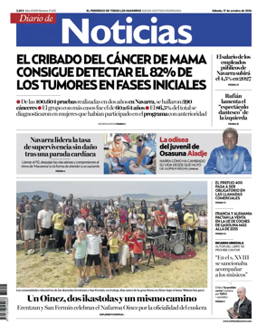 Cover of Diario de Noticias (Spain)