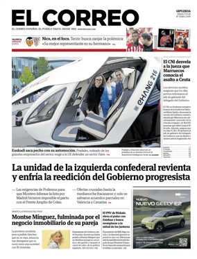 Cover of El Correo (Gipuzkoa)