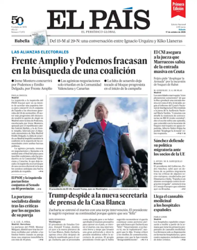 Cover of EL PAIS primera edicion