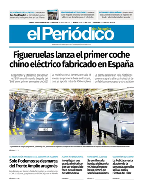 Cover of El Periodico Aragon