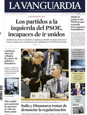 Cover of La Vanguardia (1st Edition)