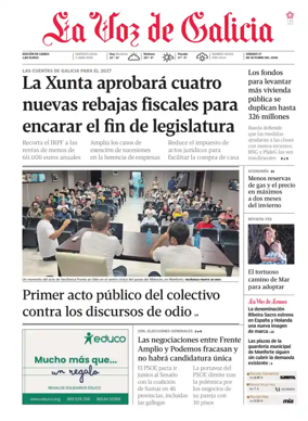 Cover of La Voz de Galicia (Monforte)