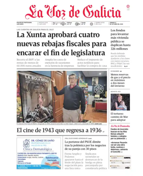Cover of La Voz de Galicia (Pontevedra)