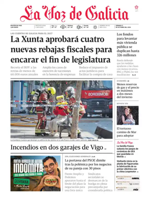 Cover of La Voz de Galicia (Vigo)