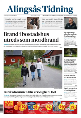 Cover of Alingsas Tidning