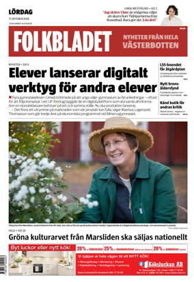 Cover of Folkbladet Vasterbotten