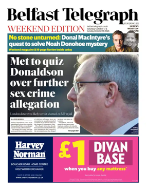 Cover of Belfast Telegraph