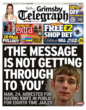 Cover of Grimsby Telegraph