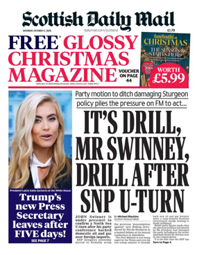 Cover of Scottish Daily Mail