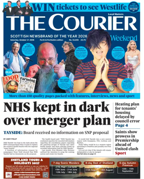 Cover of The Courier & Advertiser (Perth and Perthshire Edition)