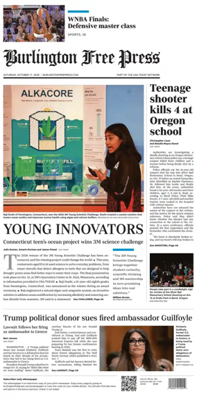 Cover of Burlington Free Press