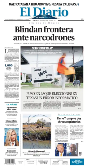 Cover of El Diario de El Paso
