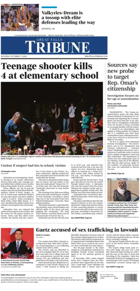 Cover of Great Falls Tribune