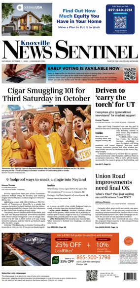 Cover of Knoxville News Sentinel