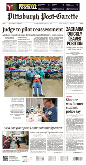 Cover of Pittsburgh Post-Gazette