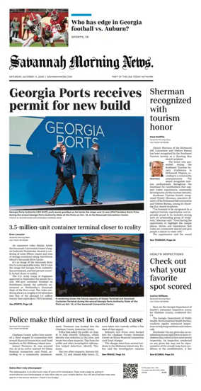 Cover of Savannah Morning News