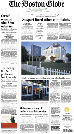 Cover of The Boston Globe