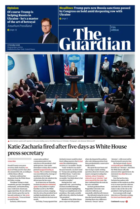 Cover of The Guardian (USA)