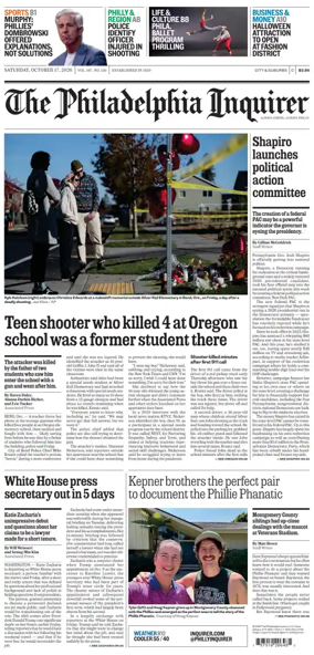 Cover of The Philadelphia Inquirer (South Jersey edition)