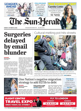 Cover of The Sydney Morning Herald