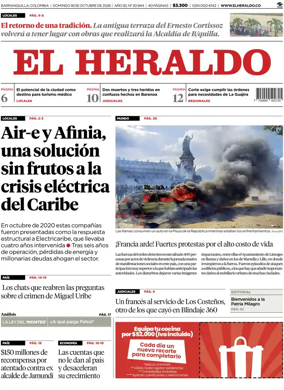 Cover of El Heraldo (Colombia)