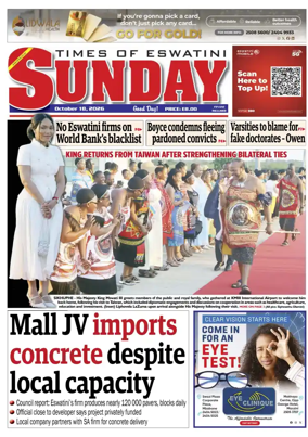 Cover of Times of Eswatini Sunday