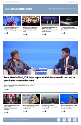Cover of Euronews Business (French)
