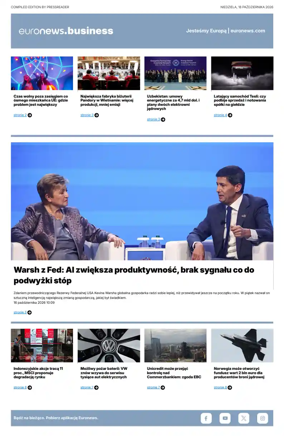 Cover of Euronews Business (Polish)