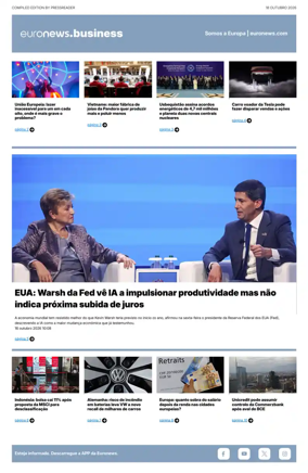 Cover of Euronews Business (Portuguese)