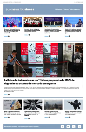 Cover of Euronews Business (Spanish) Compiled Edition