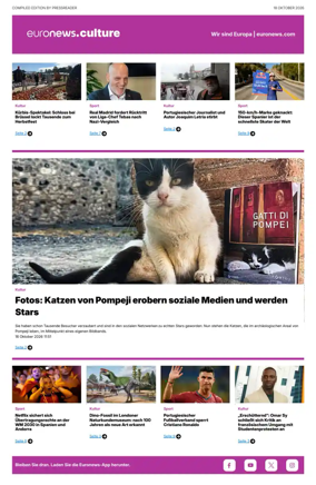 Cover of Euronews Culture and Sport (German)