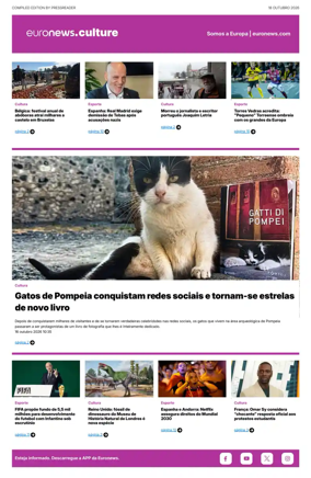 Cover of Euronews Culture and Sport (Portuguese)