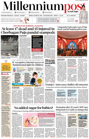 Cover of Millennium Post (Kolkata)