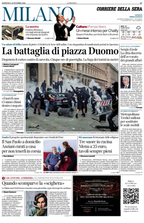 Cover of Corriere della Sera (Milano)