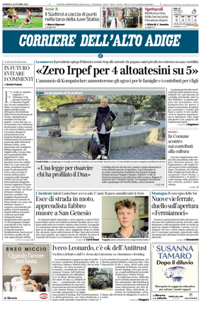 Cover of Corriere dell'Alto Adige