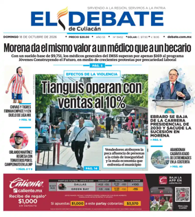 Cover of El Debate de Culiacan