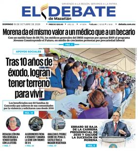 Cover of El Debate de Mazatlan