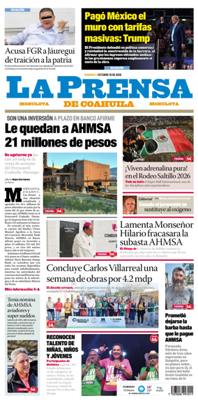 Cover of La Prensa de Coahuila