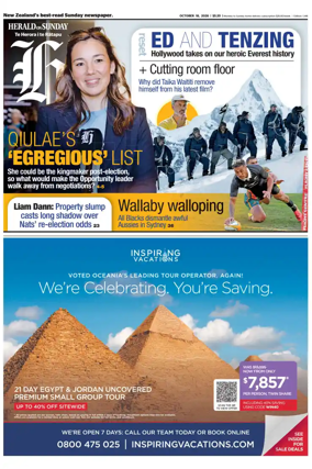 Cover of Herald on Sunday