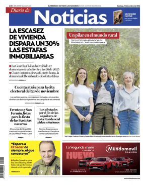 Cover of Diario de Noticias (Spain)
