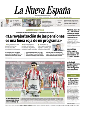 Cover of La Nueva Espana (Occidente)