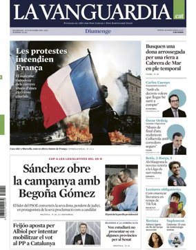Cover of La Vanguardia (Catalonia - 1st edition)