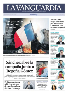 Cover of La Vanguardia